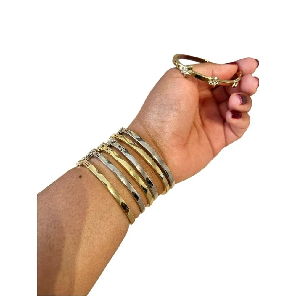 Star Bracelet Stack Gold and Silver Stack of 7